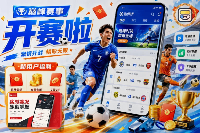 世界杯大力神杯与绿茵场主题图